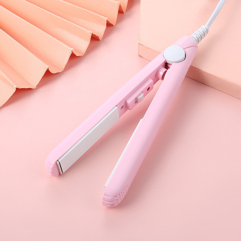 Mini Portable Hair Straightener Curling Iron 2-in-1 Ceramic Styling Tool