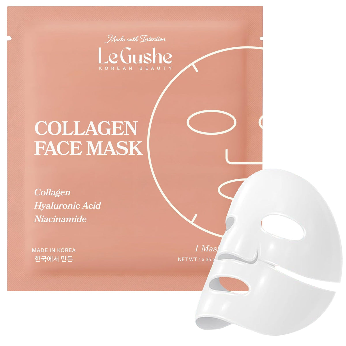 Collagen Hydrogel Face Mask Sheet - 4 Pack