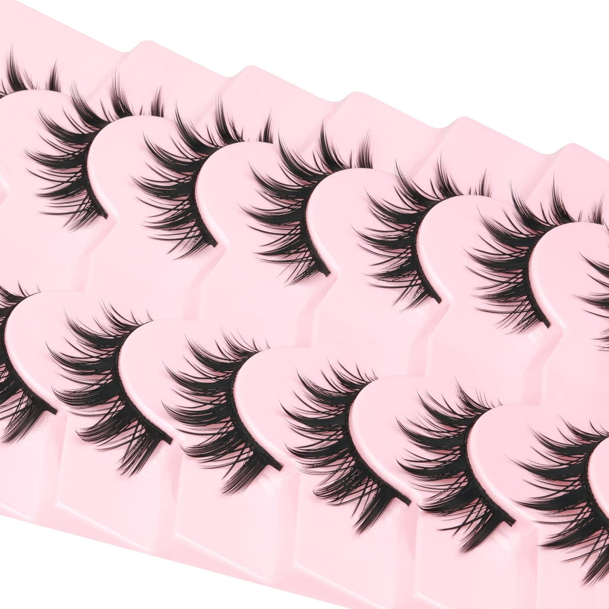 False Eyelashes Doll Dramatic Pink - Reusable Manga Anime Lashes
