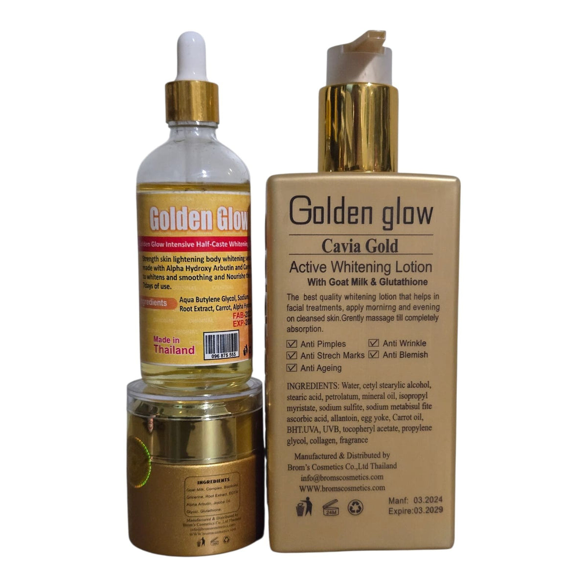 Brightening Face Serum & Lotion with Caviar Gold - Repair & Glow, 500ml SPF 55