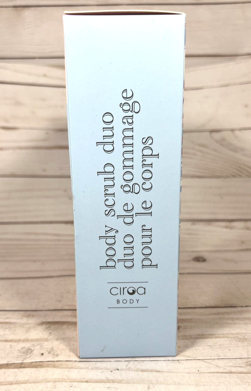 Ciroa Body Scrub Duo 2Pack Coconut Pink Rose 6.7oz Exfoliating Repair