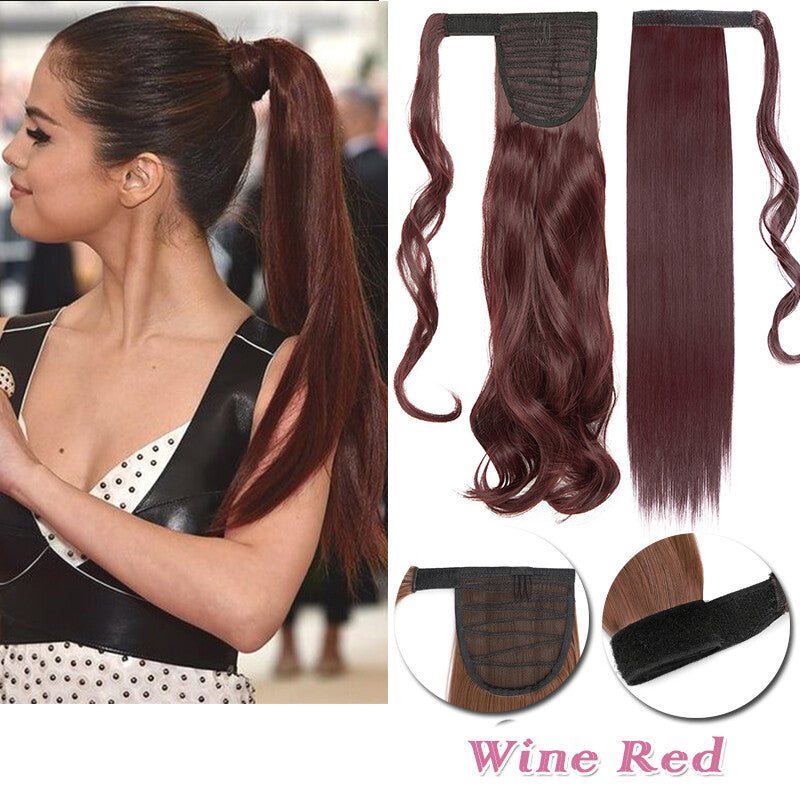 Clip-In Thick Hair Ponytail Extension - Real Human Hair, Various Lengths & Colors