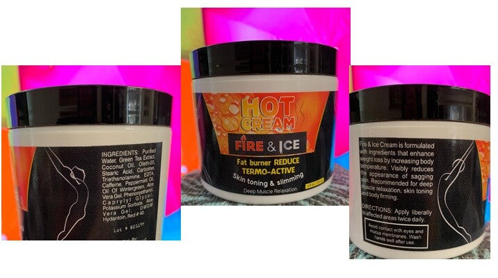 2 JAR HOT CREAM FAT BURNER REDUCING 4Oz LIPO GEL REDUCER BURNING ll