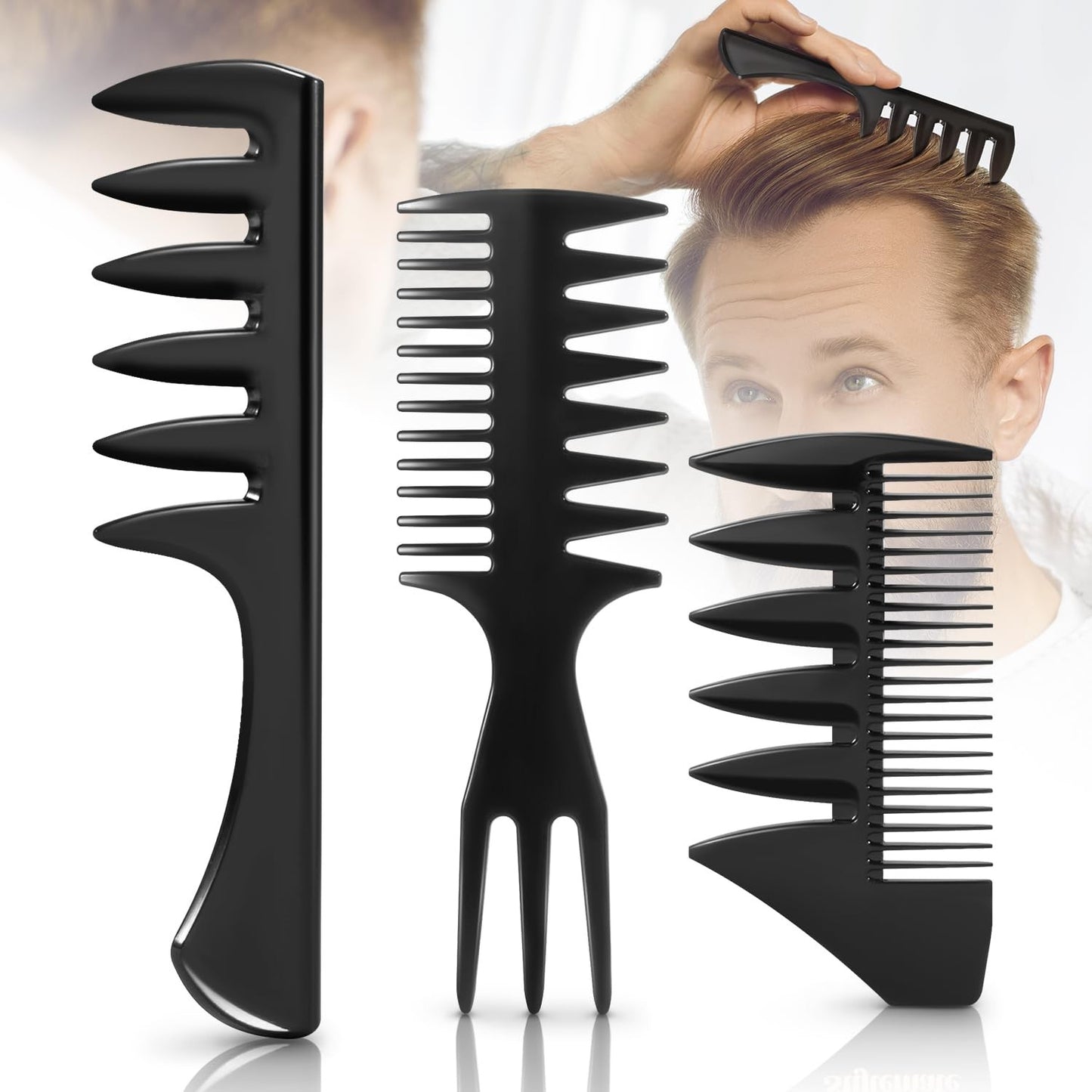 Men's Hair Styling Comb Set - Multifunctional Professional Grooming Tools