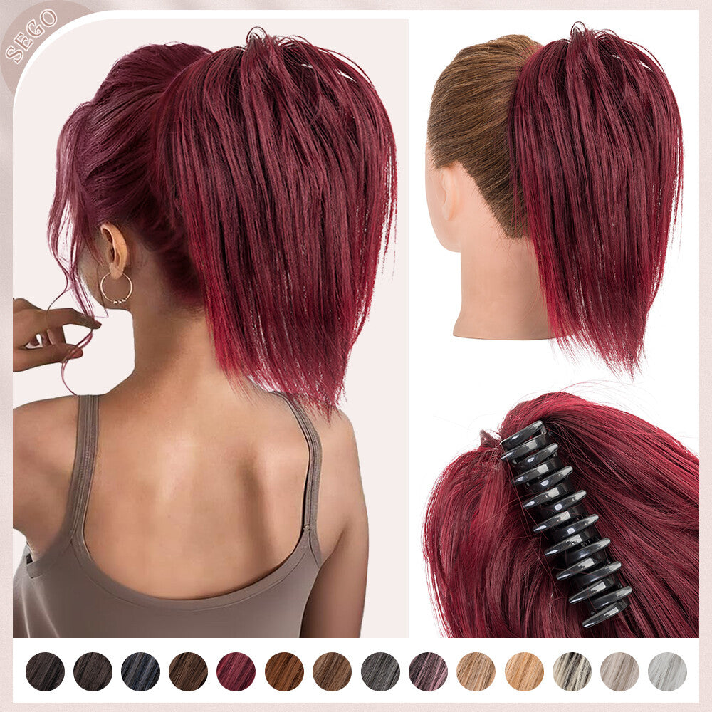 Thick Messy Bun Hair Piece with Scrunchie & Claw Clip - Hair Extensions, Updo Accessory