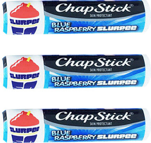 3 Pack Lip Balm Set - Grape & Blue Raspberry Flavors, 0.15 oz Each
