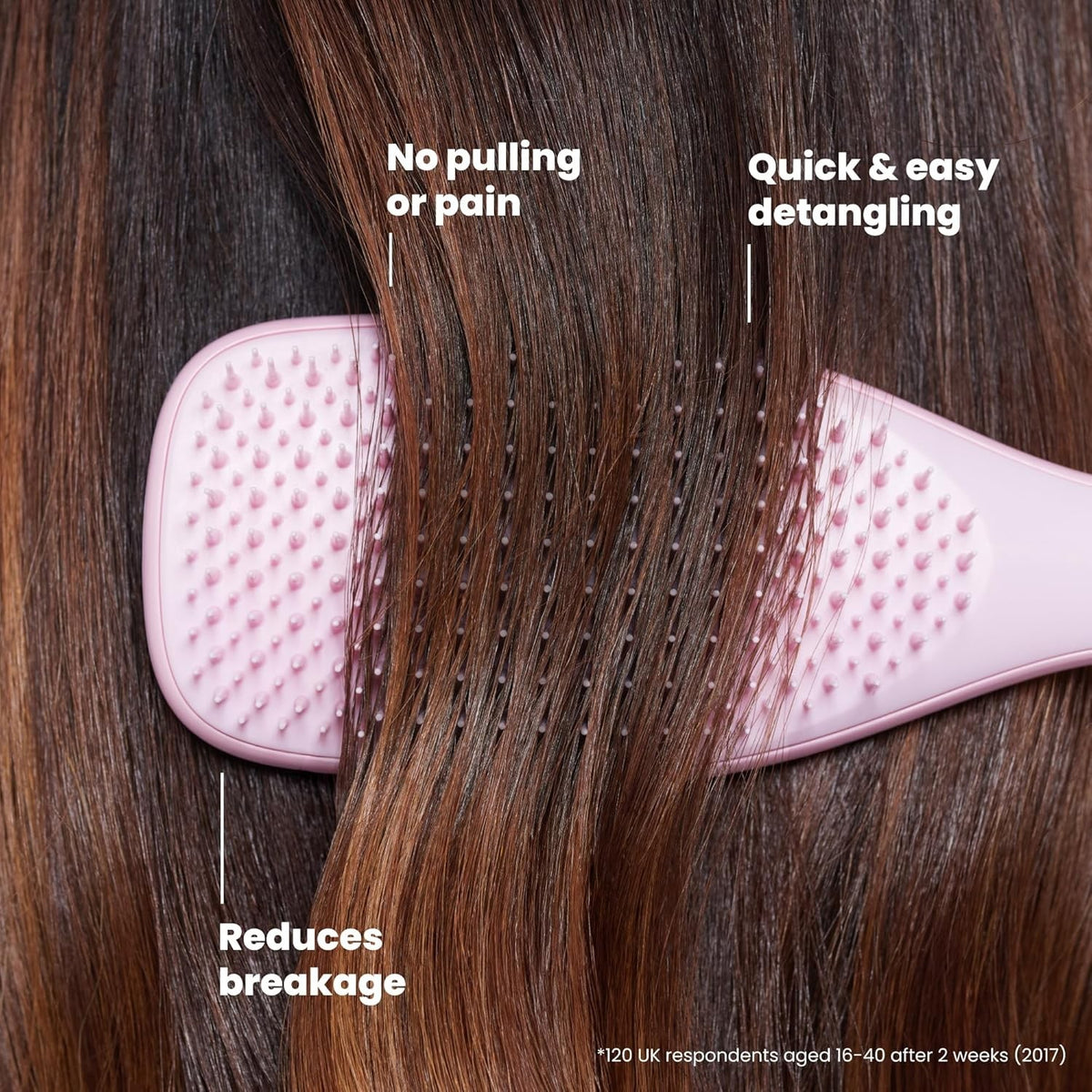 Tangle Teezer Ultimate Detangler Hair Brush – Wet & Dry Millennial Pink
