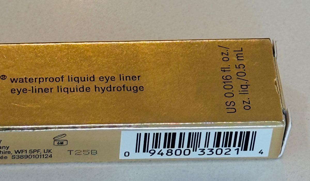 Stila Waterproof Liquid Eye Liner - Intense Black Full Size, New
