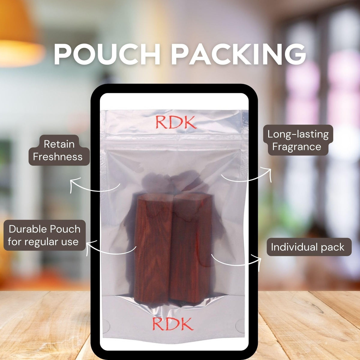 Red Sandalwood Stick for Pooja & Healing - Lal Chandan 135-145g