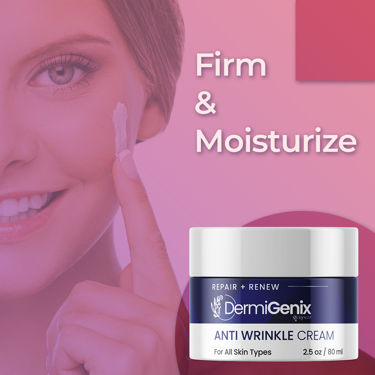 Dermigenix Anti-Wrinkle Cream Advanced Skin Moisturizer for Repair &