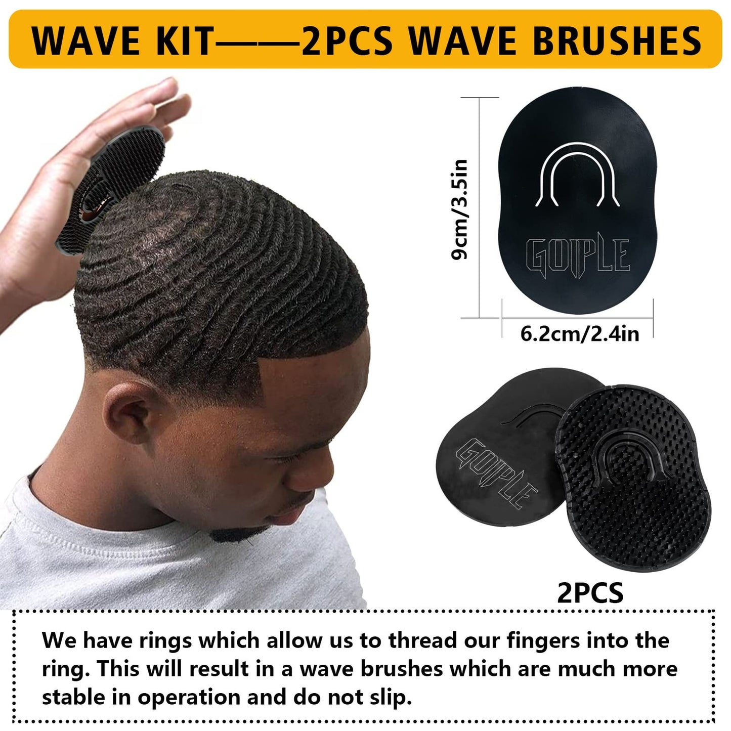 Men's Strong Hold Wave Pomade Kit for 360 Waves Natural Hair Control