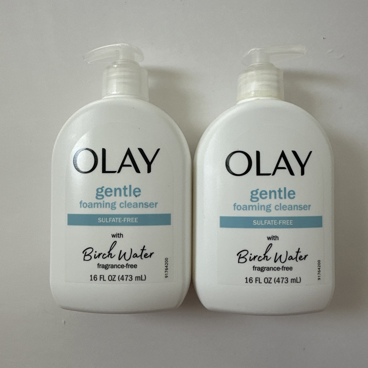 2-Pack Gentle Foaming Facial Cleanser with Birch Water - Sulfate Free Face Wash