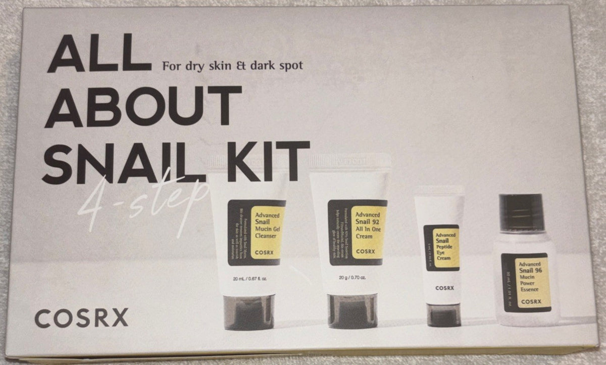 COSRX Snail Skincare Kit - Mucin Essence, Cream & Cleanser Travel Size