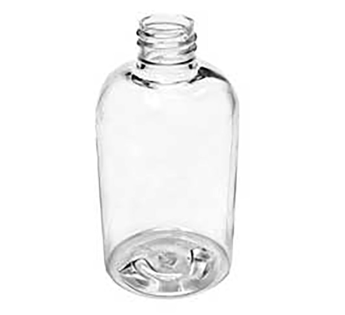 12 Pack 4 oz Clear Plastic Boston Round Bottles with Dispensing Caps - Travel Size