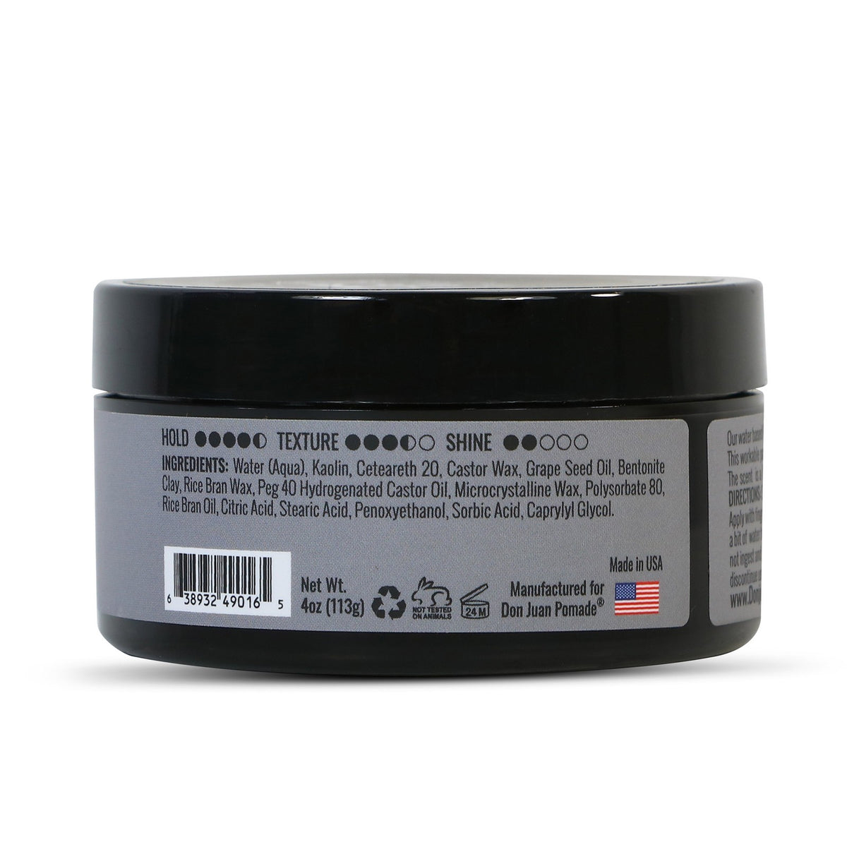 Meteor Matte Clay Pomade 4oz - High Hold Water-Based Hair Styling
