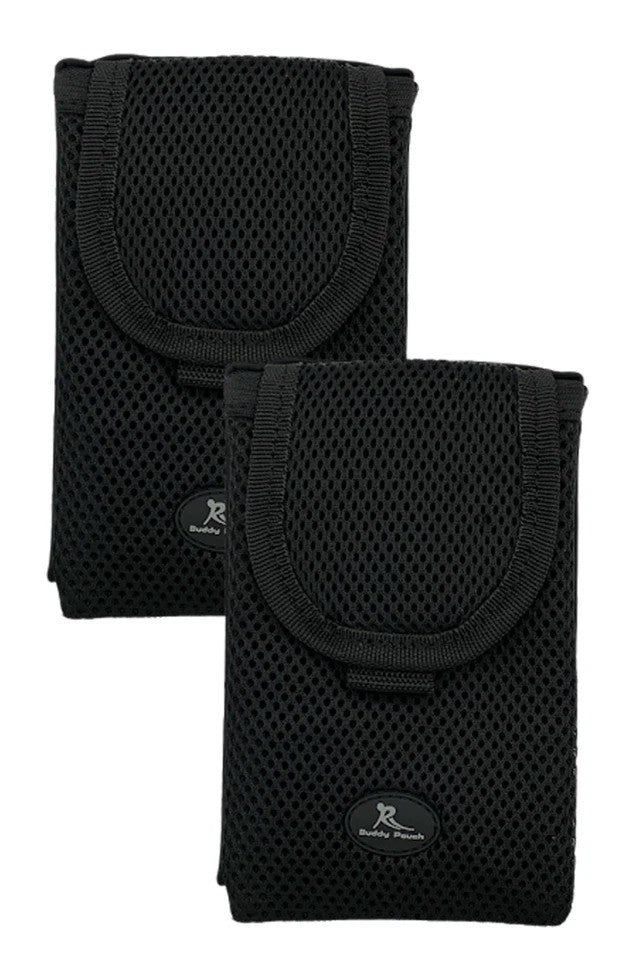 Mini Belt-Free Pouch Set - 2 Black Travel Credit Card Holders