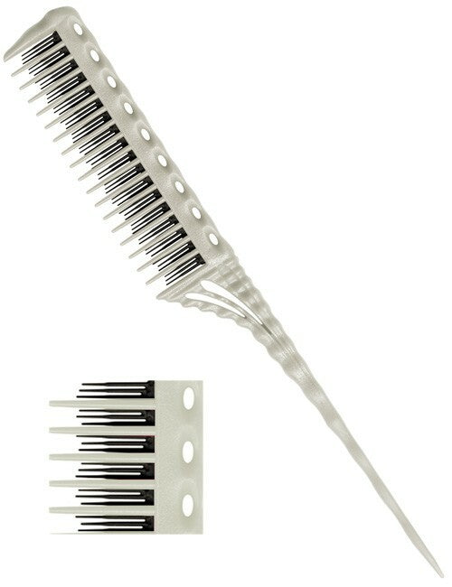YS Park 150 Teasing Comb - White, Made in Japan - Hair Styling Tool