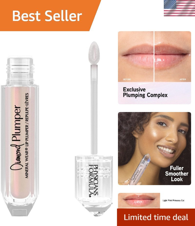 Hydrating Lip Gloss & Plumper in Light Pink - Fuller, Smoother Lips