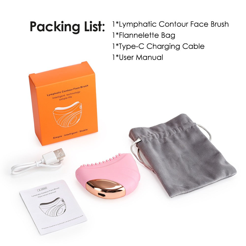 Lymphatic Face Brush Heated Vibrating Massager for Face & Body Sculpting