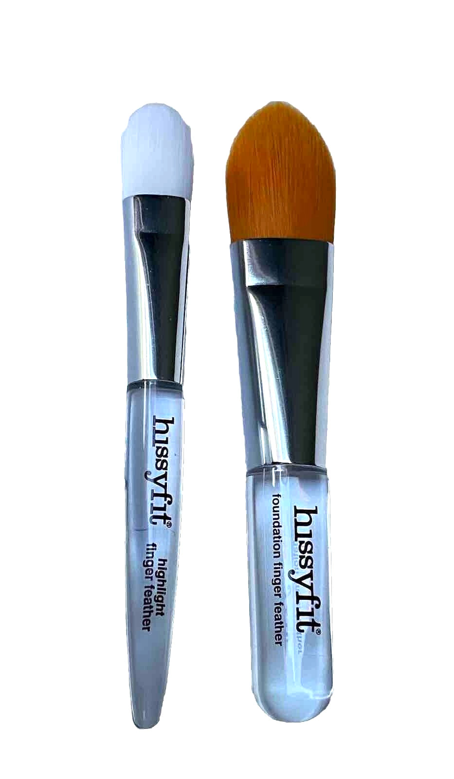 Cosmetic Brush Set with Foundation and Highlighter Finger Brushes - Synthetic, Cruelty-Free