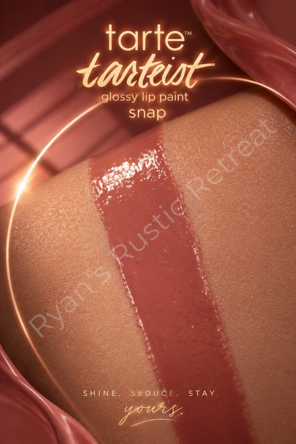 Lip Gloss - Tarteist Glossy Lip Paint in Snap Nude Mauve, High-Shine, Vegan Formula