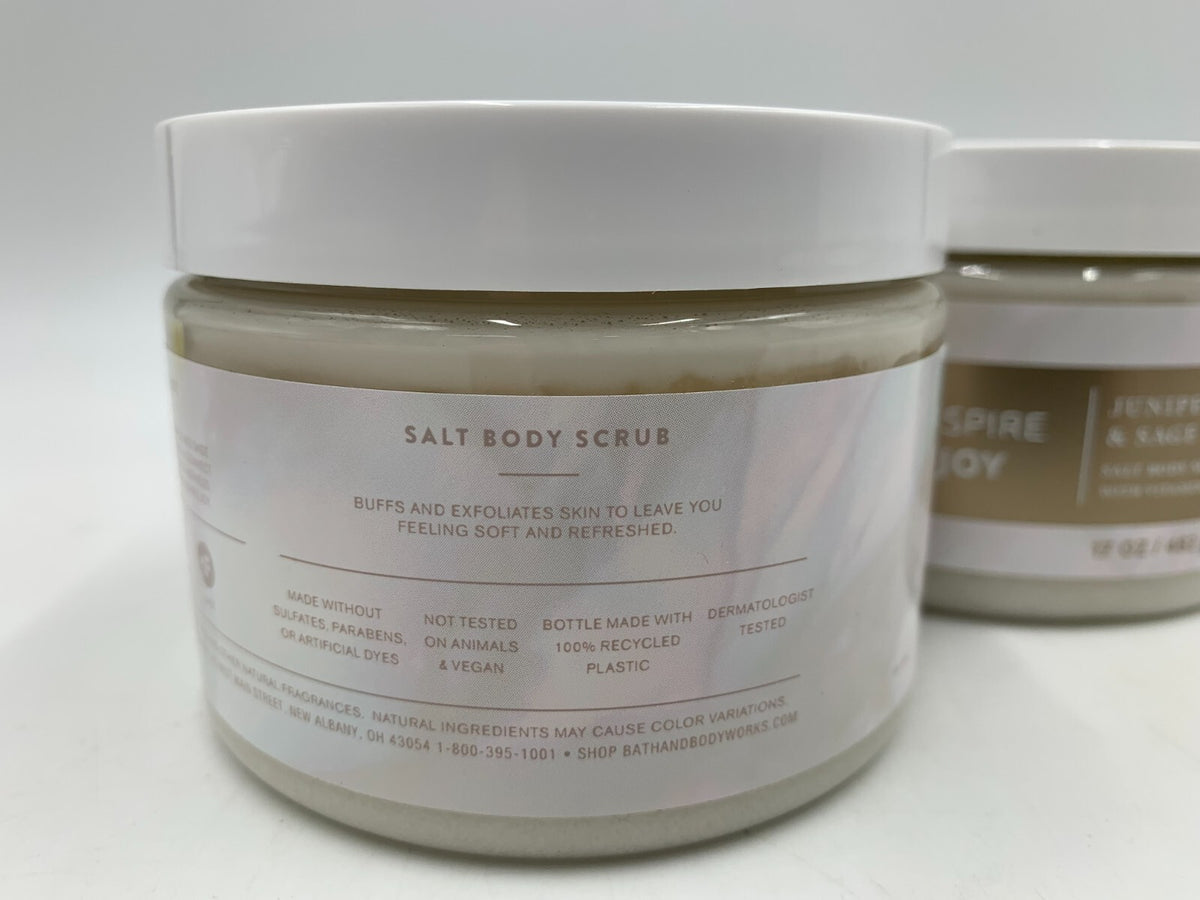 Bath & Body Works Inspire Joy Juniper Sage Salt Scrub S/2 #906X
