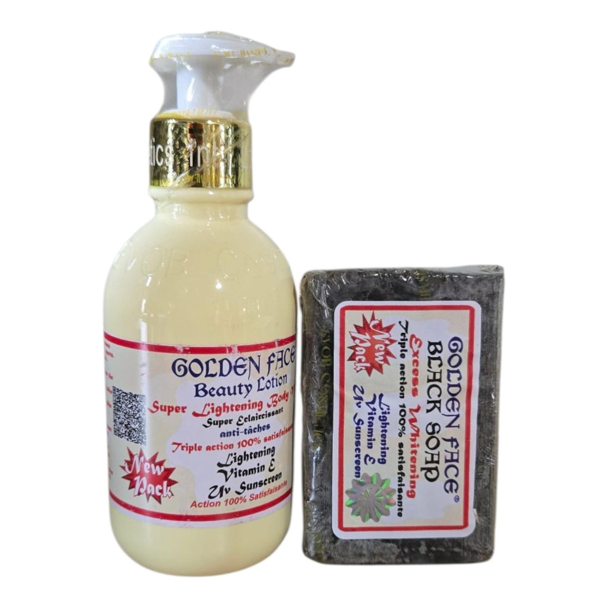 Golden Face Lightening Body Lotion with Vitamin E - 250ml Black Soap