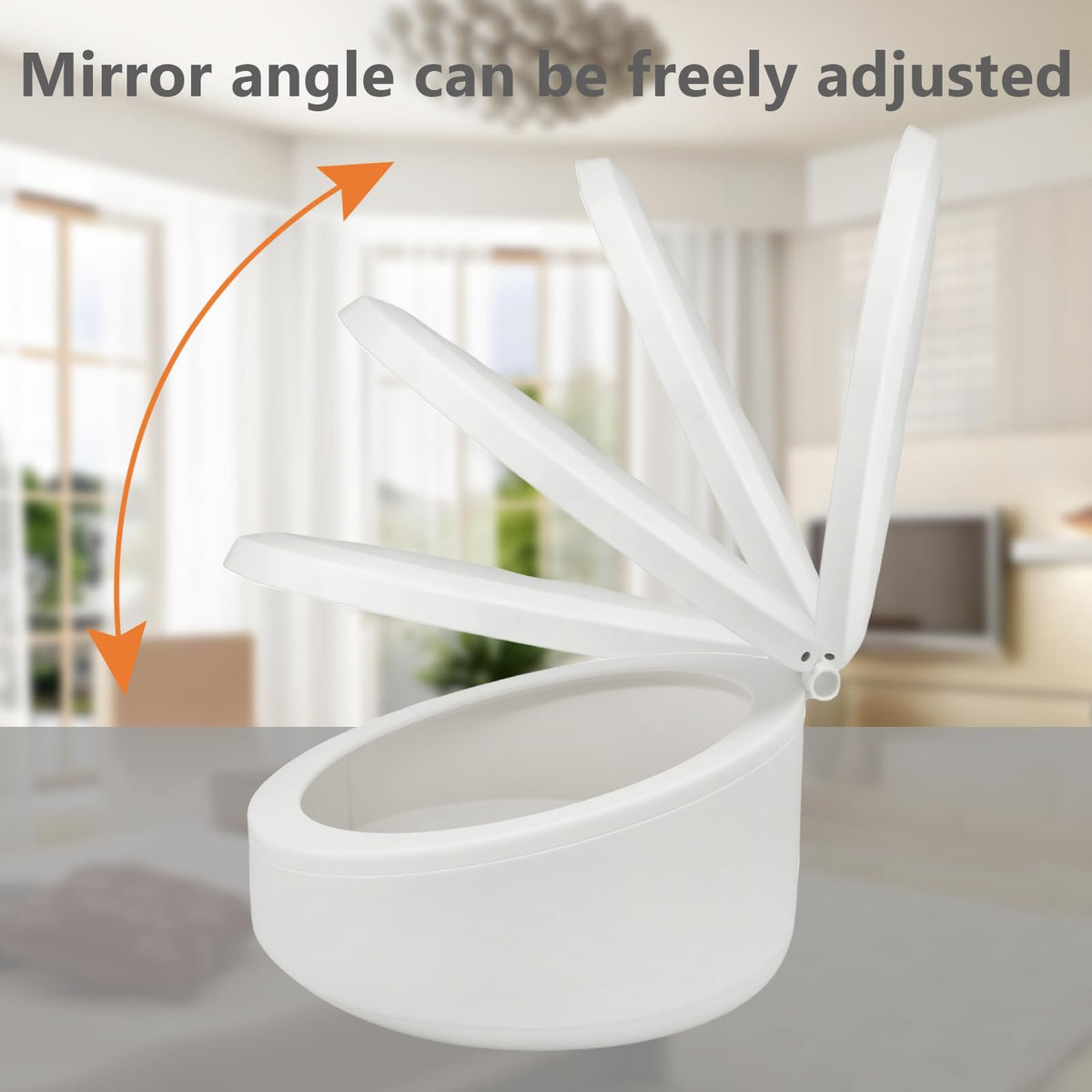 LED Makeup Mirror with Storage - 10X/1X Magnification, 66 LED Lights, Dimmable, USB Rechargeable, Portable Vanity Mirror