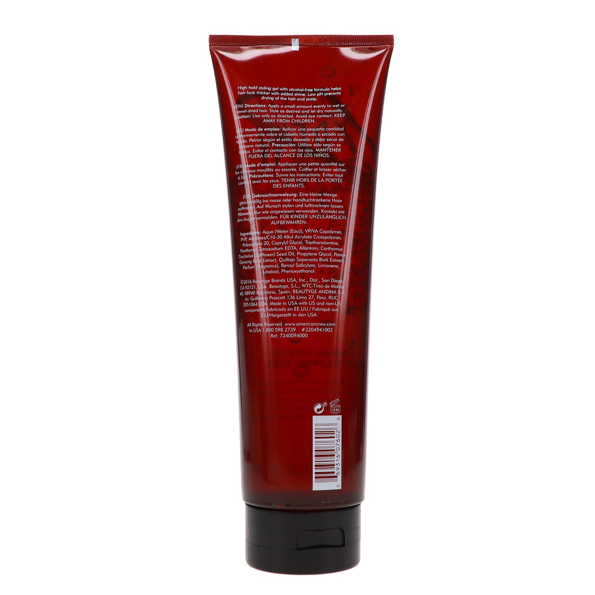 American Crew Firm Hold Styling Gel 13.1 oz - 3 Pack, Alcohol-Free Hair Styling