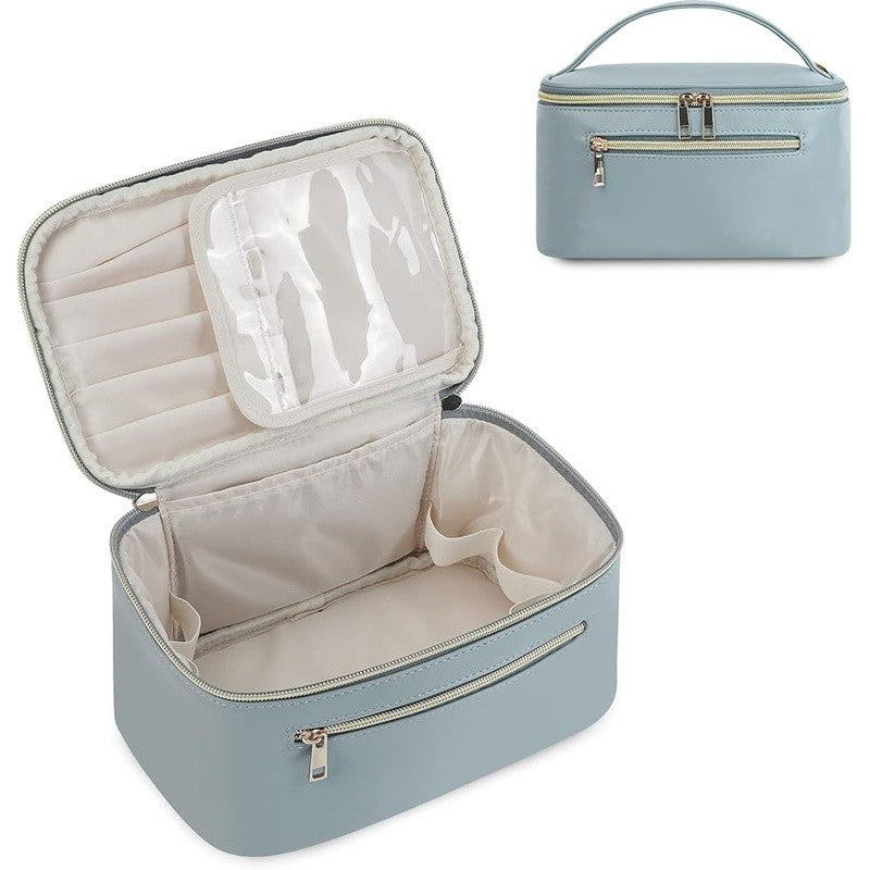 Travel Makeup Organizer Case with Padded Interior and Clear Cover - Women Gift