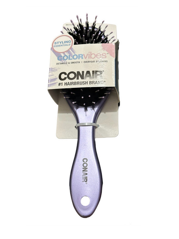 Conair Satin Metallic Finish Hair Brush for Thick & Wet Hair Detangling
