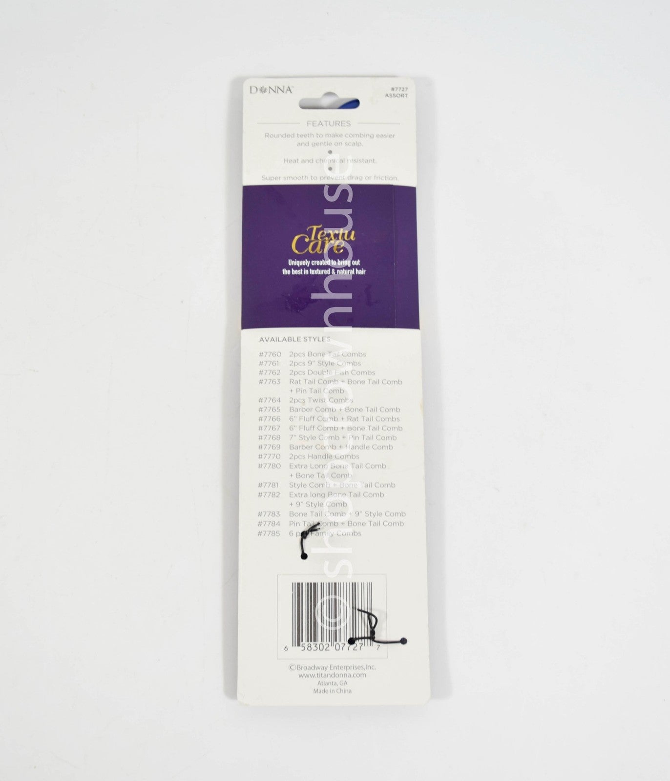 10-Inch Blue Handle Comb for Styling & Smoothing