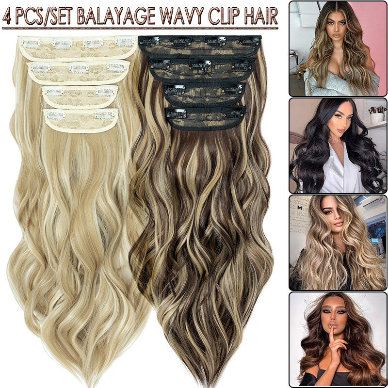 Double Weft Clip-In Human Hair Extensions Full Head - Multiple Colors & Lengths