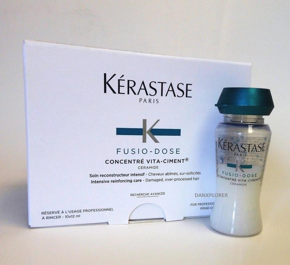 Kerastase Fusio Dose Concentre Vita-Ciment Hair Treatment Box of 10 Vials