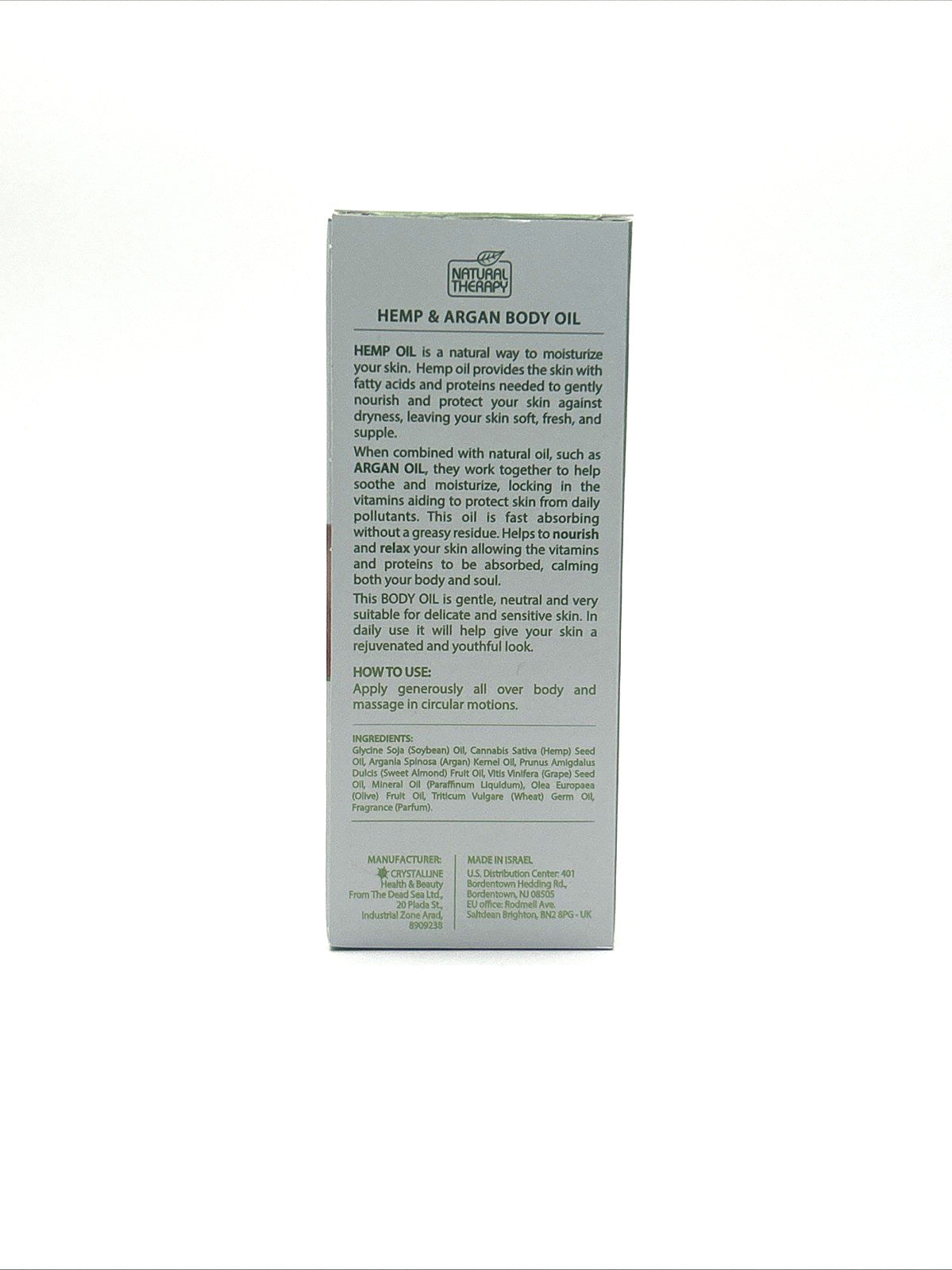 Hemp + Argan Body Oil - Moisturizing & Nourishing 4 oz