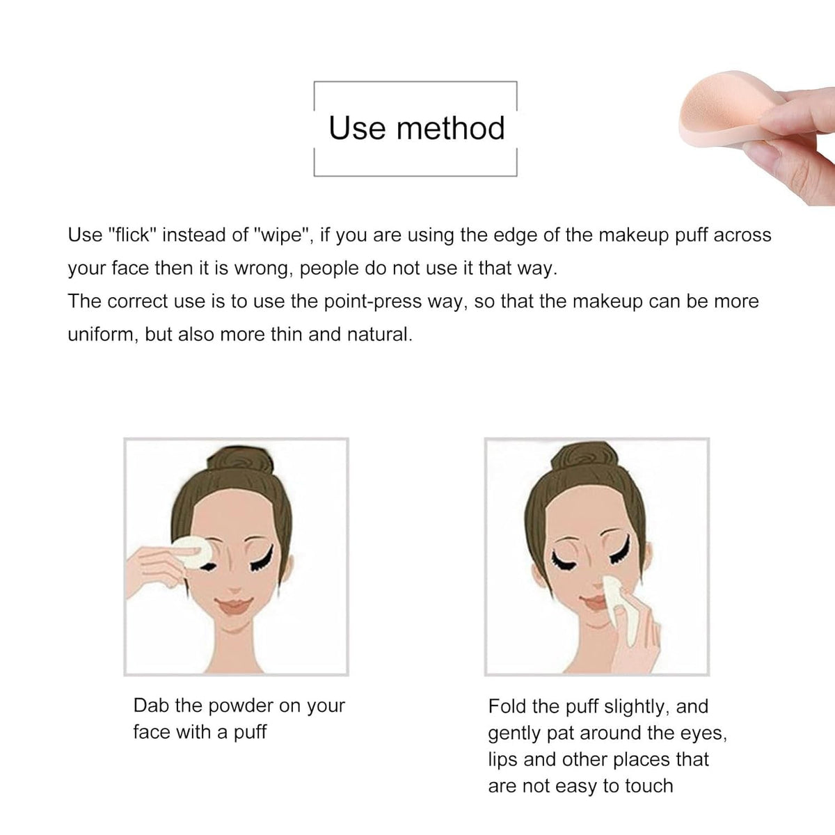 12-Pack Makeup Sponge Set - Round, Multicolor Beauty Blenders for Foundation & Powder