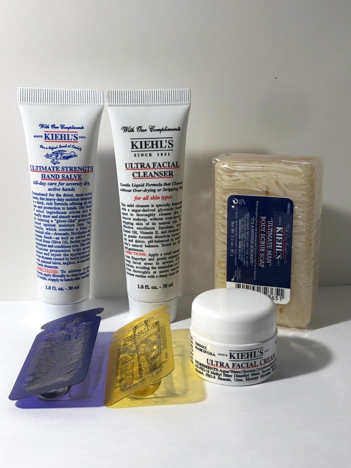 Kiehl's 6-Piece Mini Skincare Travel Set with Cleanser, Moisturizers & Serums