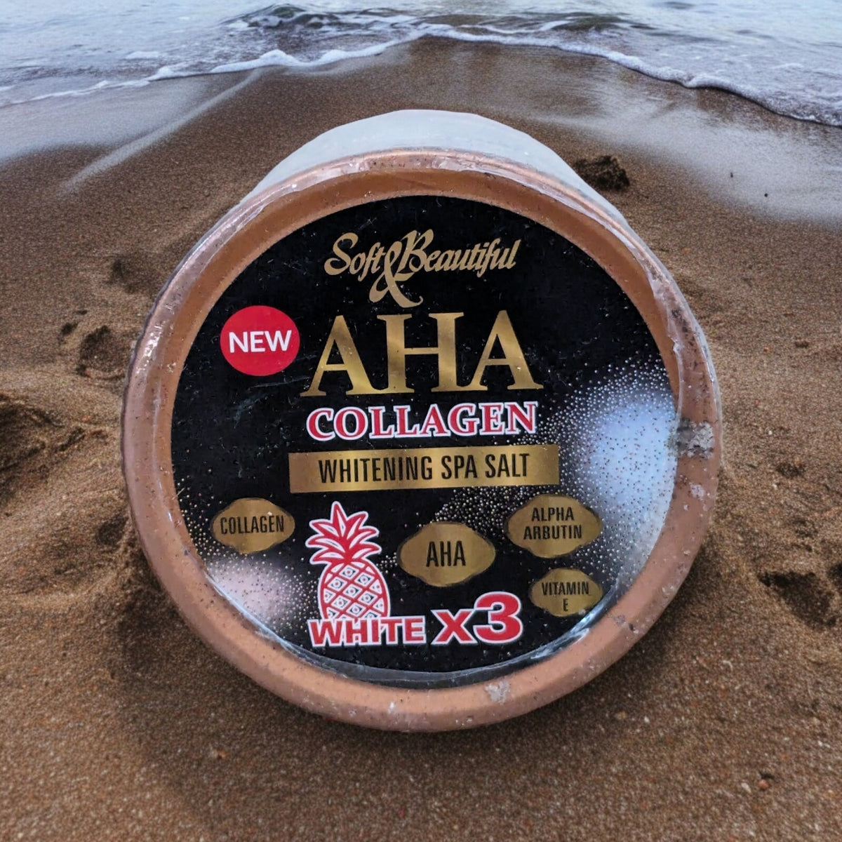 Soft & Beautiful Aha Arbutin Collagen Exfoliating Spa Salt Scrub With