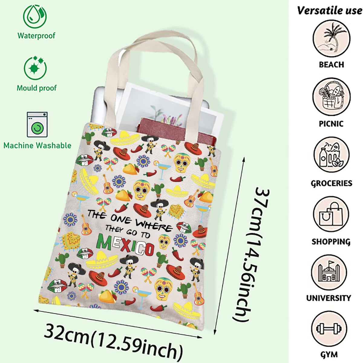 Multi-Function Makeup & Travel Tote Bag - Waterproof Canvas Organizer