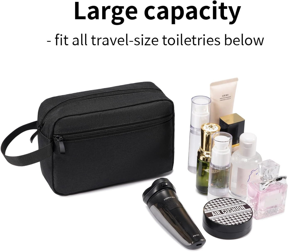 Travel Toiletry Bag Small Cosmetic Organizer Water-Resistant Hanging Case