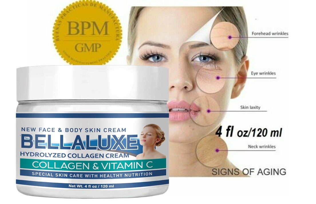 Collagen and Elastin Face Cream - Anti-Aging Wrinkle Moisturizer 4 oz