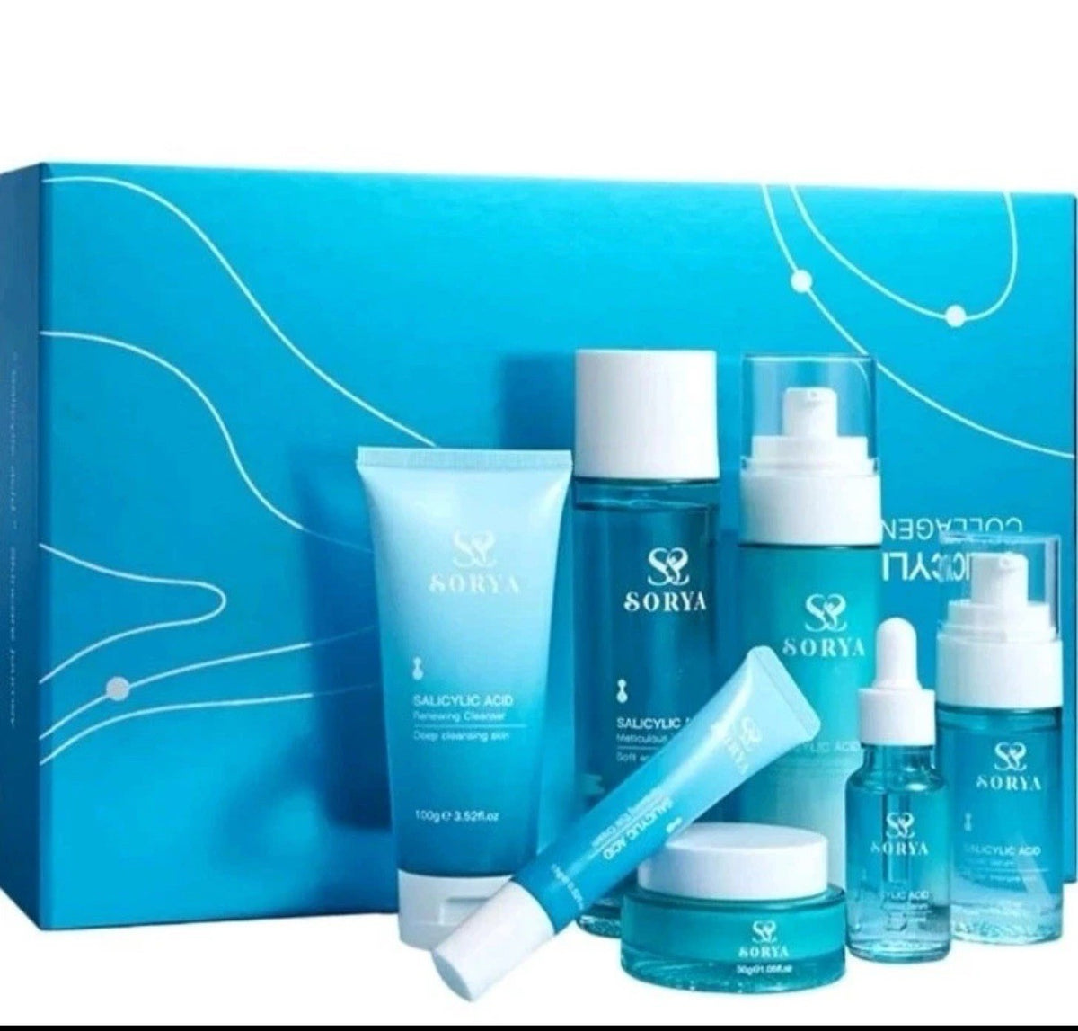 Salicylic Acid Skin Care Set - 7-Piece Acne & Pore Cleansing Kit for All Skin Types