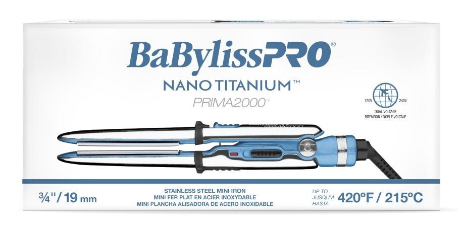 Mini Travel Hair Straightener Curling Iron with Titanium Plates & Dual Voltage
