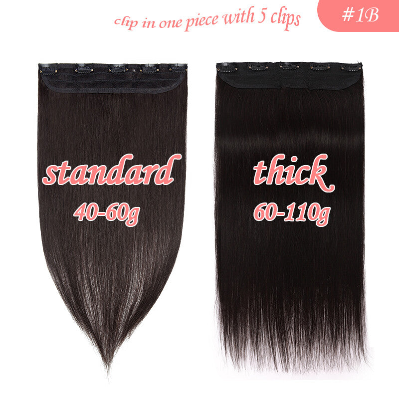 Clip-In Hair Extensions Full Head Set 100% Remy Human Hair Thick and Natural