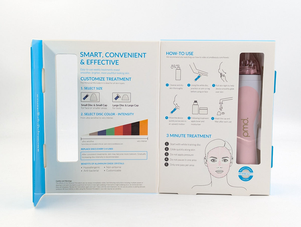 Microdermabrasion Exfoliator Tool with 2 Speeds and Vacuum Suction - Blush