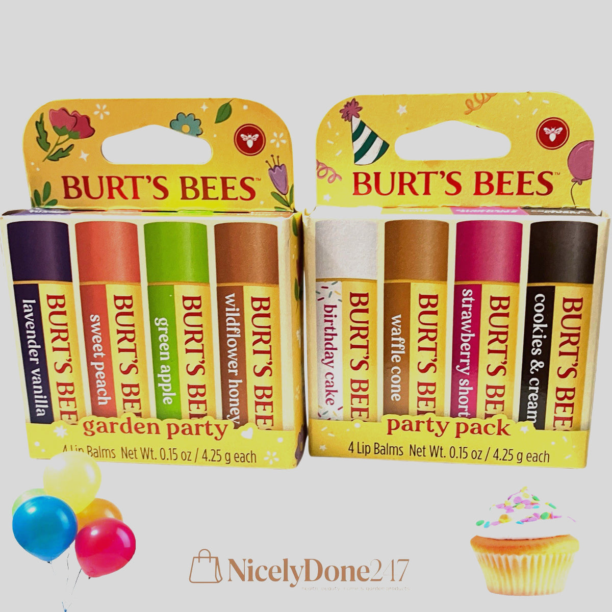 Burt’s Bees Lip Balm Variety Pack 8 Flavors Limited Edition Set