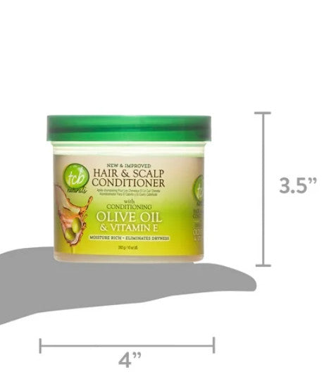 Natural Hair & Scalp Conditioner with Olive Oil & Vitamin E - 10oz
