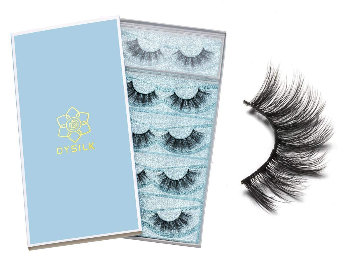 False Eyelashes 6D Mink Fluffy Wispy Strip Lash Kit for Natural & Dramatic Looks