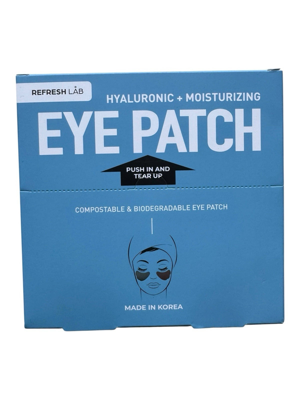 Hyaluronic Moisturizing Eye Patches - 12 Count, Biodegradable & Hydrating