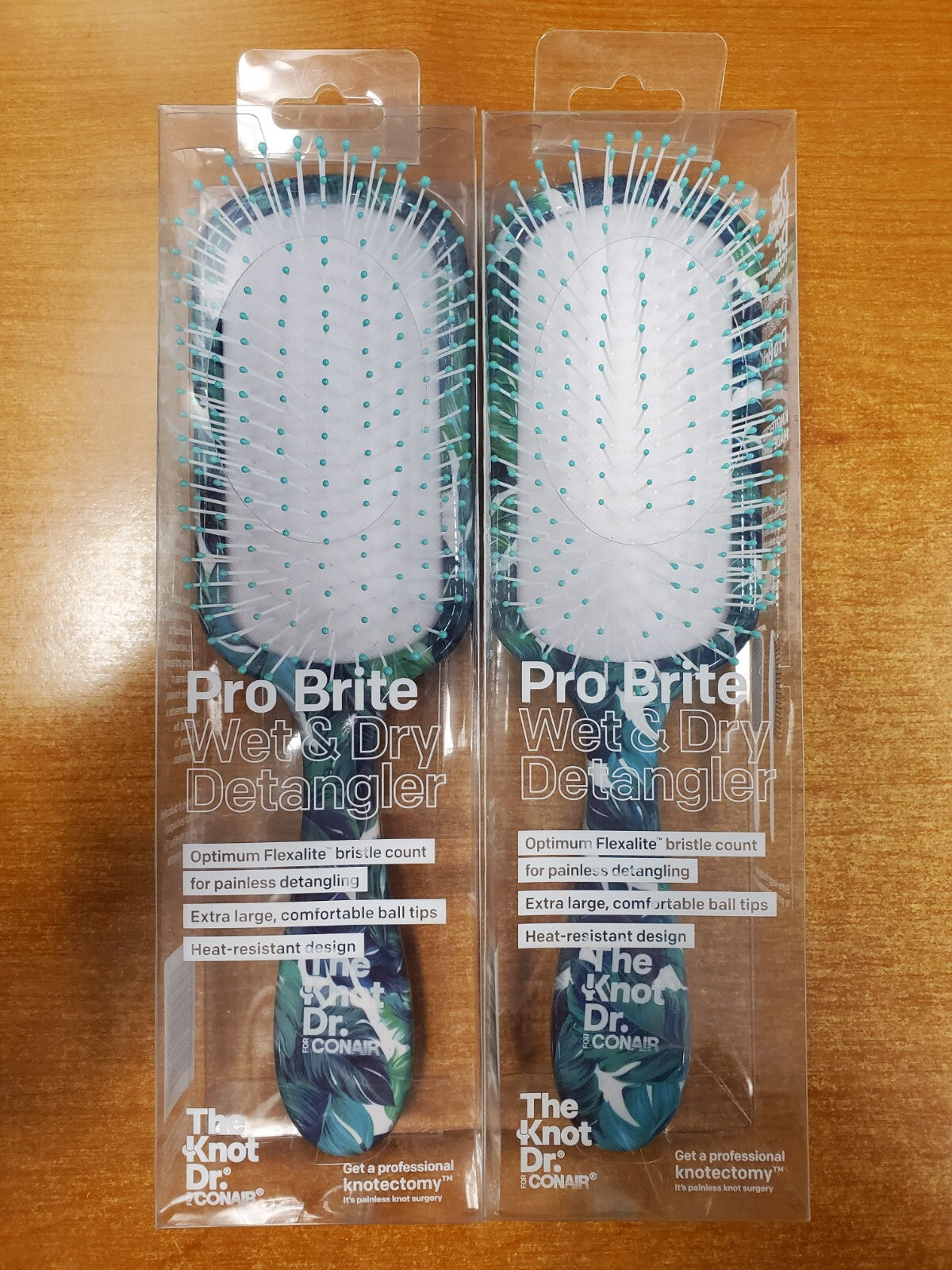 2 Pack Wet & Dry Detangling Hair Brushes - Painless Scalp Massage & Heat-Resistant Design